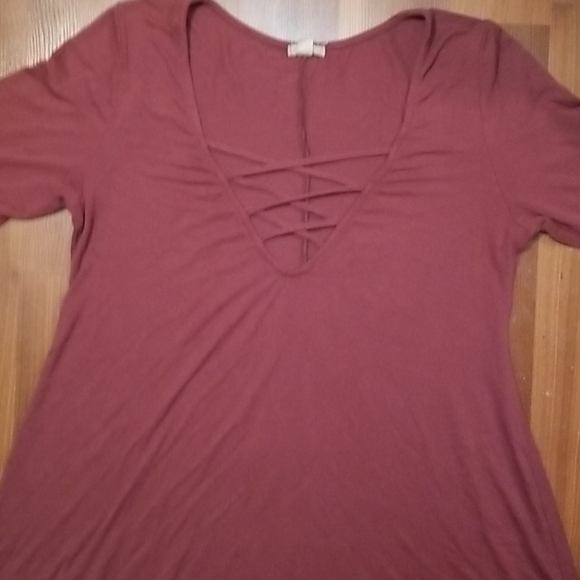 U.O / ECOTE BONITA TUNIC IN RED BRICK COLOR - Picture 2 of 8